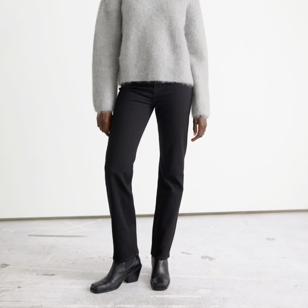 & Other Stories Favorite Cut Black Jeans Size 24